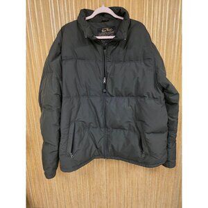 Eddie Bauer Men's XXXL Tall Dark Forest Green Puffer Coat Goose Down Filled Gorp